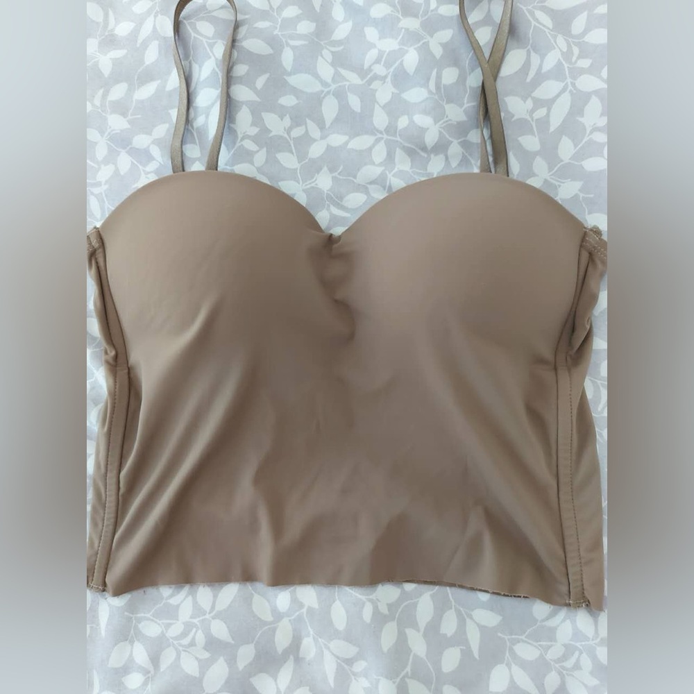Brown bustier top
